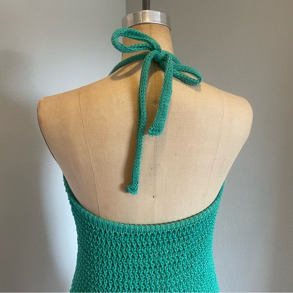 SHEIN- SZ M Green Purple Turquoise Halter Swimsuit Cover Up Dress - Picture 5 of 10